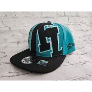 Golden Lion Sports Authentic Jacksonville Snapback Hat Teal Black Cap One Size